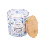 Splosh Guardian Angel remembrance candle 340g with blue floral design