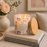 Splosh Meaningful Melts New Beginnings candle with inspirational message