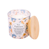 Splosh New Beginnings scented candle 340g with colourful butterfly design