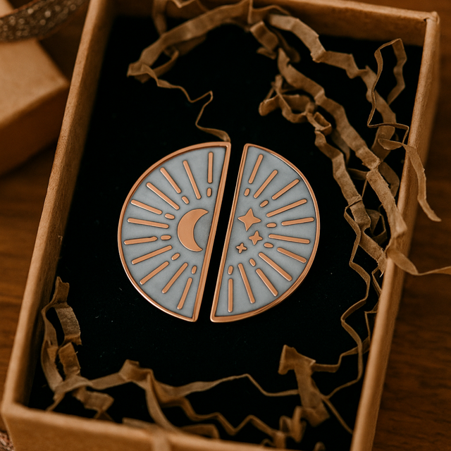 Soul Sisters enamel keepsake pin presented in a gift box