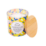Splosh Strength 340g scented candle with colourful floral and butterfly design