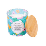 Splosh You Are Amazing scented candle 340g with colourful floral design