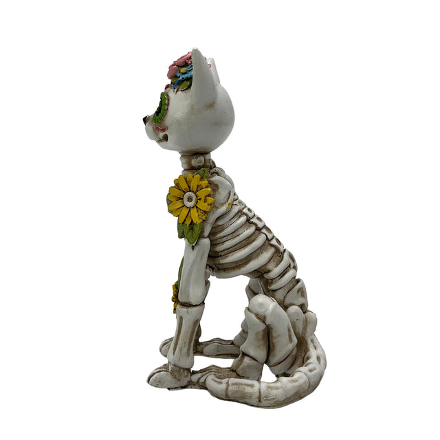 Spooky cat figurine halloween home decoration collectible piece