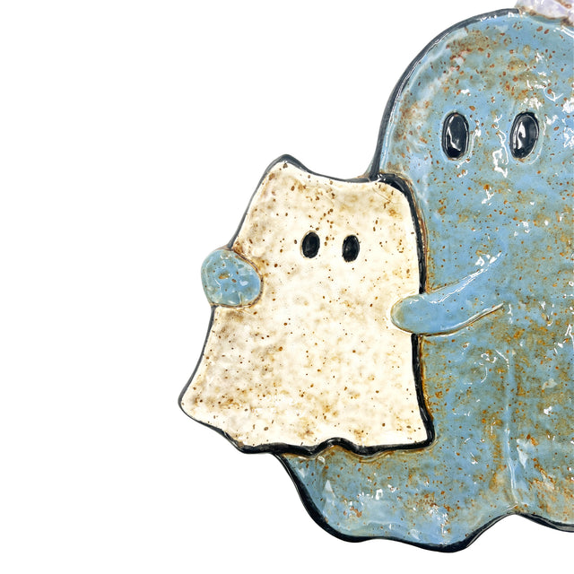 Spooky ghost plate room decor halloween decorative home accessory