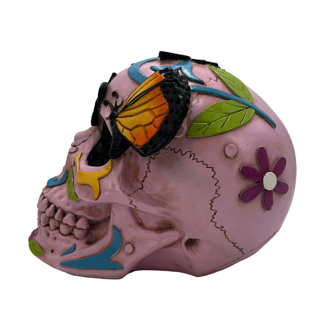 Spooky LED butterfly skull lamp halloween home decor lighting