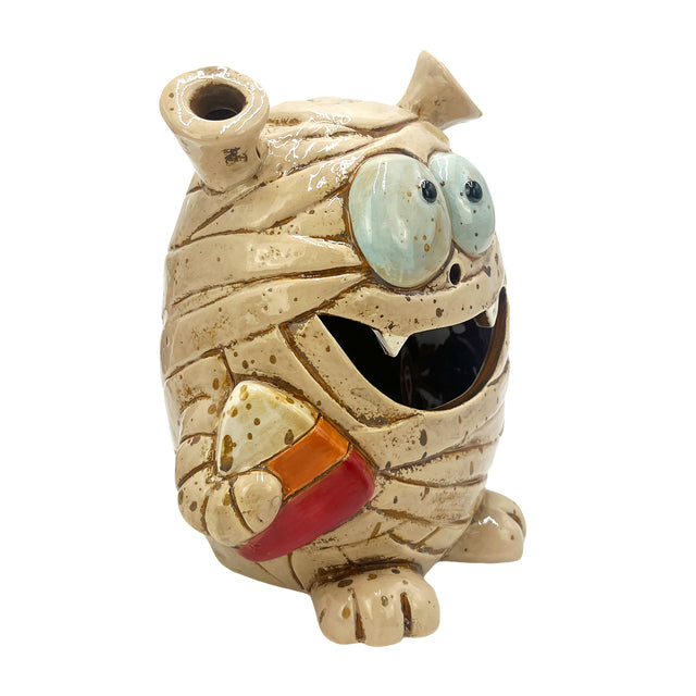 Spooky mummy tealight holder room decor glowing candle holder
