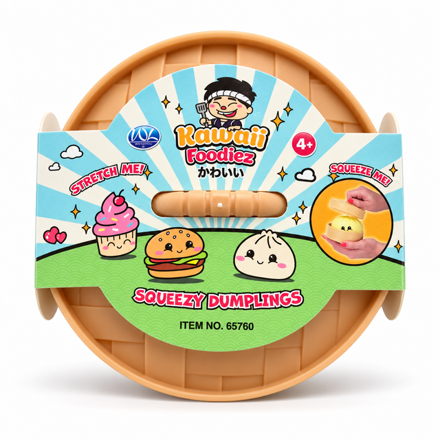 Kawaii Foodiez Squeezy Dumplings toy in original front packaging