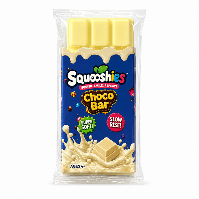 Cream Squooshies chocolate bar slow-rise sensory squishy toy in packaging