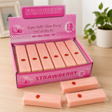 Strawberry Milk Bar Squishy Fidget Toy with realistic pink milk bar design
