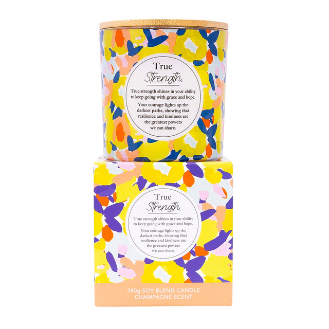 Strength scented candle designed as a thoughtful encouragement gift