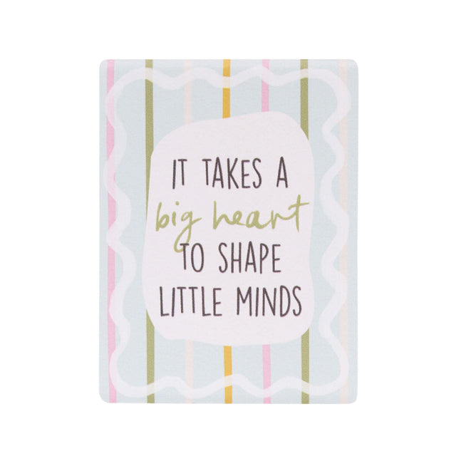 Teacher Big Heart ceramic magnet gift with bright colours from the Splosh Teacher Gifts range.