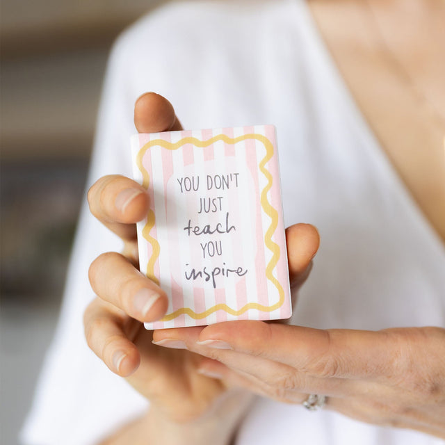 Inspire ceramic magnet teacher gift from Splosh collection