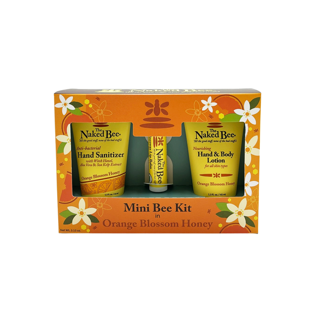 Naked Bee orange blossom honey mini bee kit travel gift set