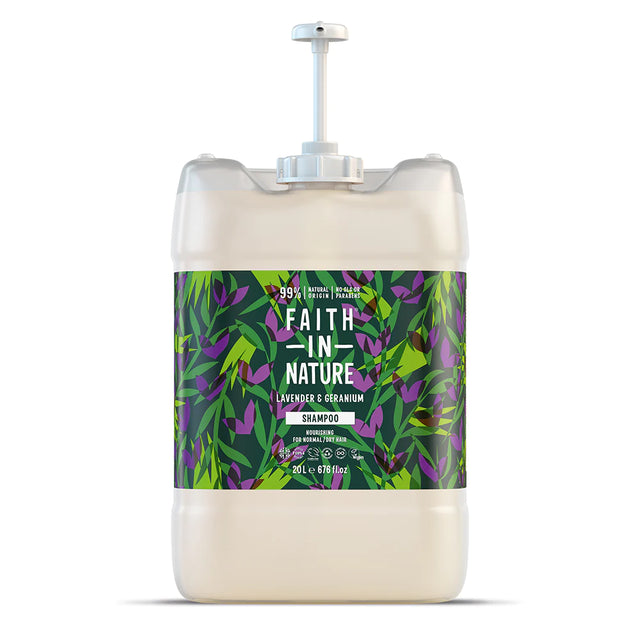 Vegan lavender shampoo refill made in the UK