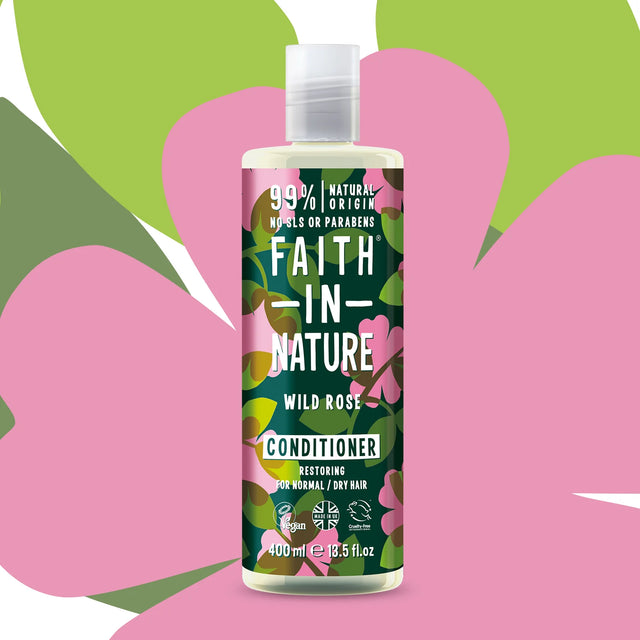Natural wild rose conditioner with organic rosehip oil