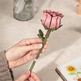 Wooden pink rose craft kit Rowood flowers