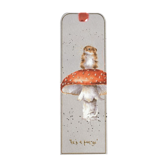 Wrendale Designs 'He's a fun-gi' mouse bookmark featuring woodland mouse artwork