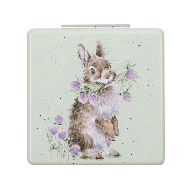 Wrendale Designs Rabbit compact mirror inspired by Hannah Dale's artwork