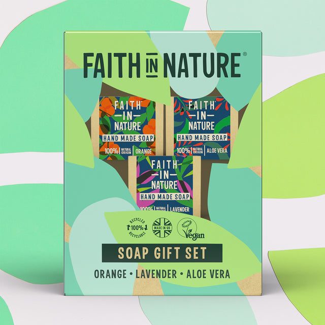 Faith in Nature Orange, Lavender & Aloe Soap Gift Set