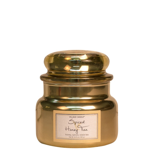 Village Candle Metallic Small Jar - Spiced Honey Tea