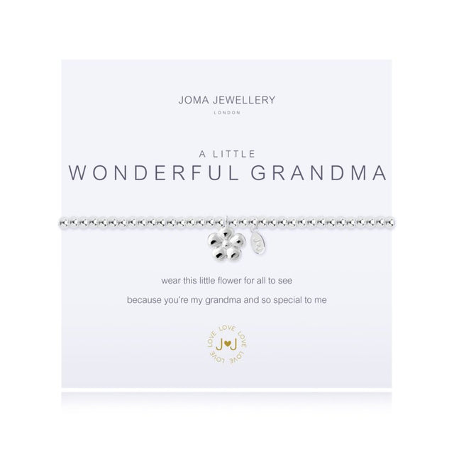 wear this little flower for all to see because youre my grandma and so special to me. Silver plated flower charm Joma bracelet