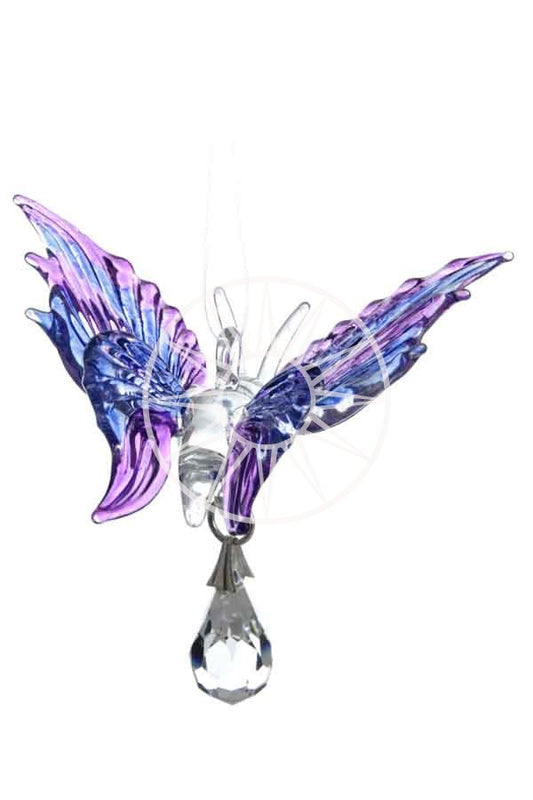 Wild Things Fantasy Glass Butterfly Purple Emperor