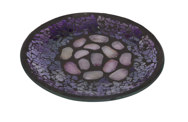 Candle Plate - Purple Pebbles