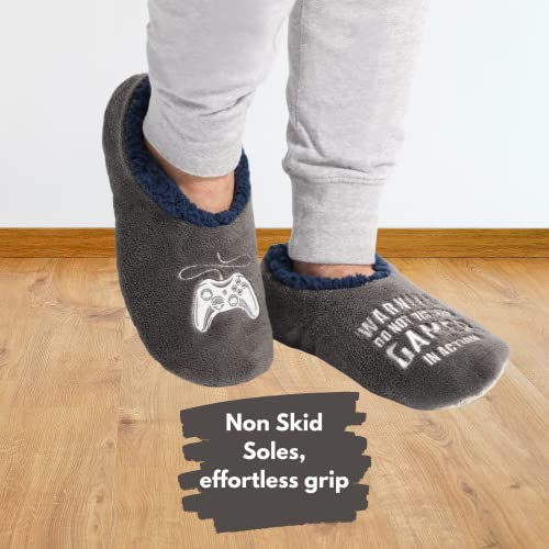 Splosh Men s Grey Gamer Slippers Collectables