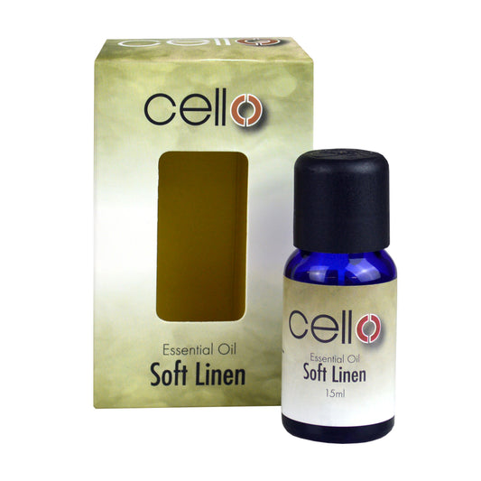   A warm gentle breeze delicately flows through freshly laundered sheets to give a squeaky clean and feathery light fragrance. Whispers of musk and sandalwood compliment this calm and pure delight.   Our Cello Essential Oils have been lovingly created to work in harmony with our Ultrasonic Diffusers, to give you a unique sensory offering.   