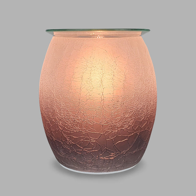 This Melt Burner is designed with a striking smoking crackle pattern that gives an elegant feeling to any room. The Ombre colour perfectly complements the crackle; making it look beautiful even when unlit. When turned on, the bright light shines through like a sunset, emphasizing the gorgeous colours.