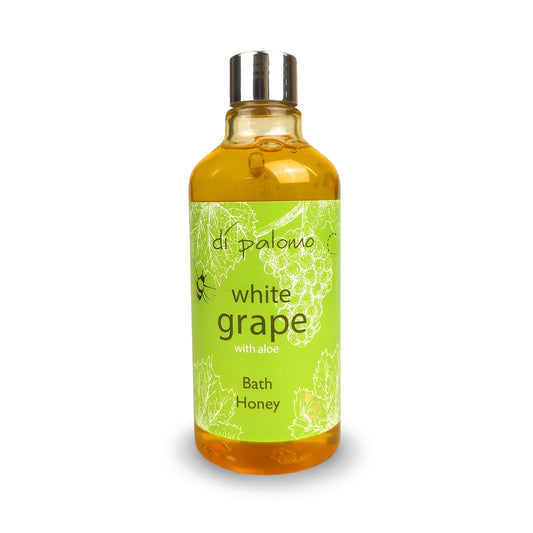 Drizzle into your bath under warm water and prepare to relax...Thicker than our Bathing Bubbles and more sumptuous, it really is made for pampering! Adorned with our White Grape scent and golden bees for that extra special touch, this is sure to be treat for you or a make a great gift for someone special! 