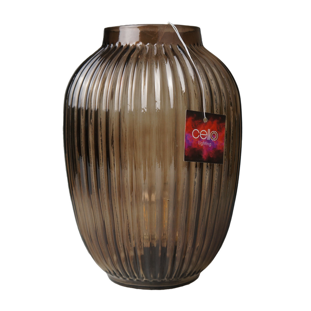 A effortless but stunning barrel lamp with a intense brown adding a lovely cosy feel to your home 