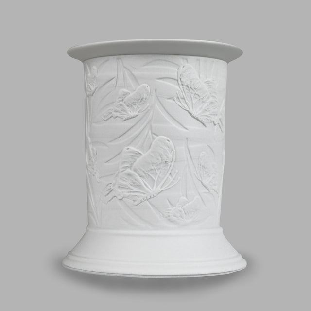 The porcelain material on this Wax Melt Burner allows bright light to shine through it, providing the opportunity to create this gorgeous Butterfly design in our signature straight style. This is done by crafting images out of thicker and thinner sections of the porcelain, allowing for detailed shadowing and a 3D effect. The porcelains elegant look will fit perfectly in any room is available in a range of designs and two different shapes.