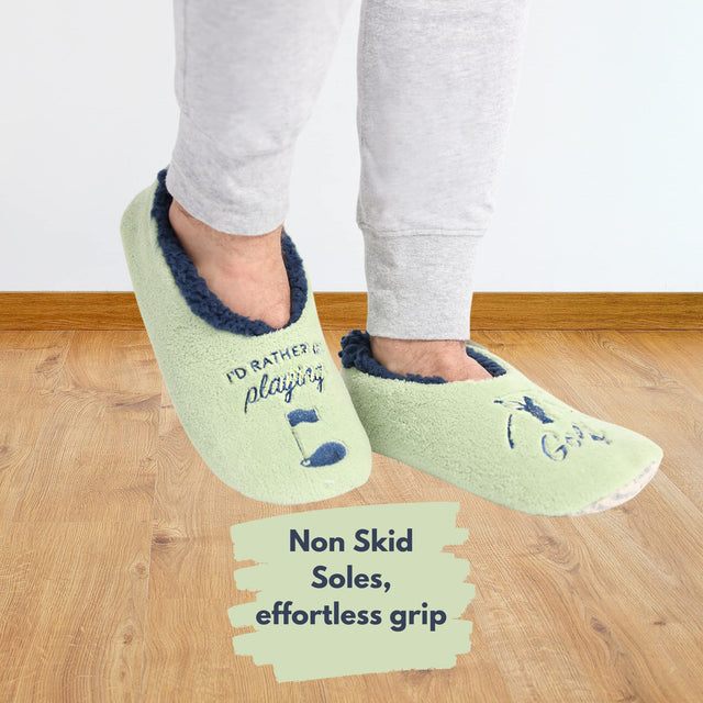 Splosh Men's Green Golf Slippers