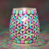 The beautiful hand-crafted geometric mosaic Wax Melt Burner gives a rustic feel and a simple way to add an eye-catching pop of colour into your house.
