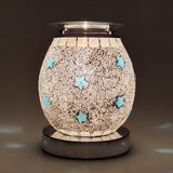 This beautiful hand-crafted mosaic Wax Melt Burner features touch technology, giving you three different light/heat levels to allow you to create your desired atmosphere. When turned on it will illuminate a stunning design of beautiful 3D fireworks, lighting up your room with colours.