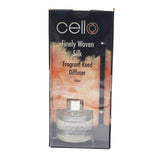  Transform your living space and create a unique ambience with this Finely Woven Silk Reed Diffuser. Our Cello reed diffusers are the perfect way to introduce fragrance your home. By tailoring a specific rooms scent you can evoke a certain atmosphere and create a fragrance journey throughout your home.    Pure crisp silky smooth sheets are ready to welcome you, musky cashmere promises to envelop with woody richness. 