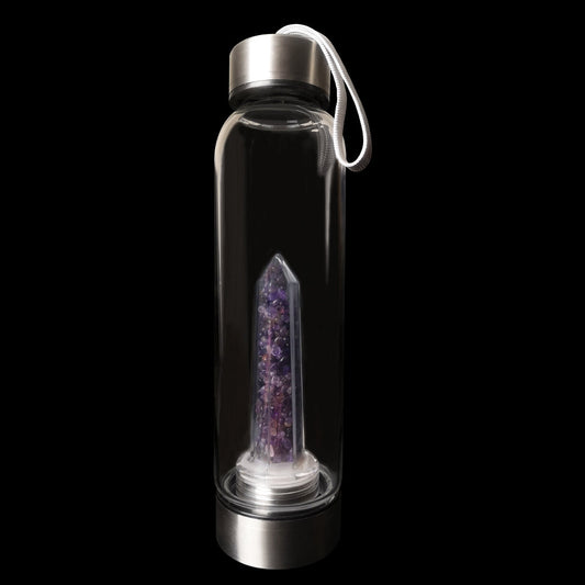 Our gemstone flasks are an easy way to get your crystal fix every day on the go! Each crystal has its own, unique natural vibrations which can be instilled into the water. When you drink from your flask, you will absorb the energy from your crystal and benefit from its specific properties. 