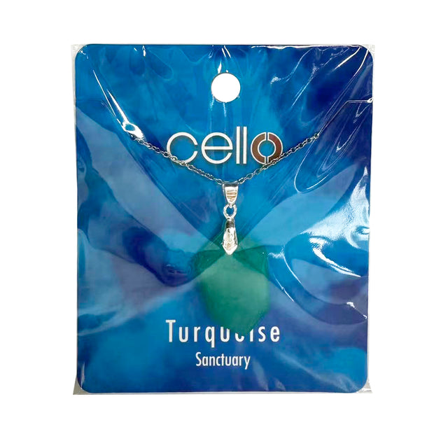 Cello Gemstone Jewellery Geometric Necklace - Turquoise