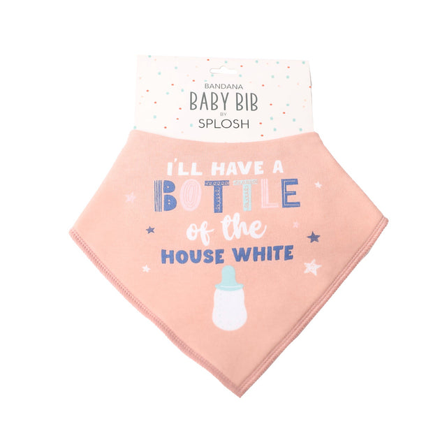 Splosh Baby Bib - House White
