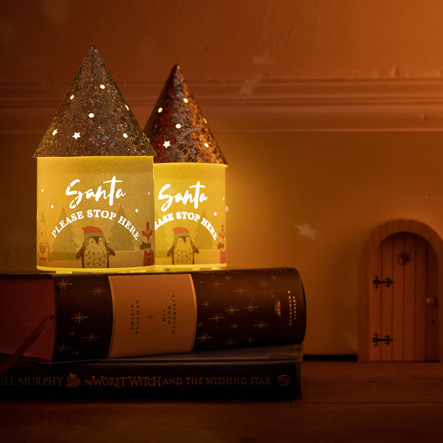 Splosh Christmas Light Up House Mini - Santa Stop Here