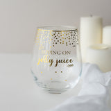 Splosh Christmas Stemless Glass - Sipping on Jolly Juice