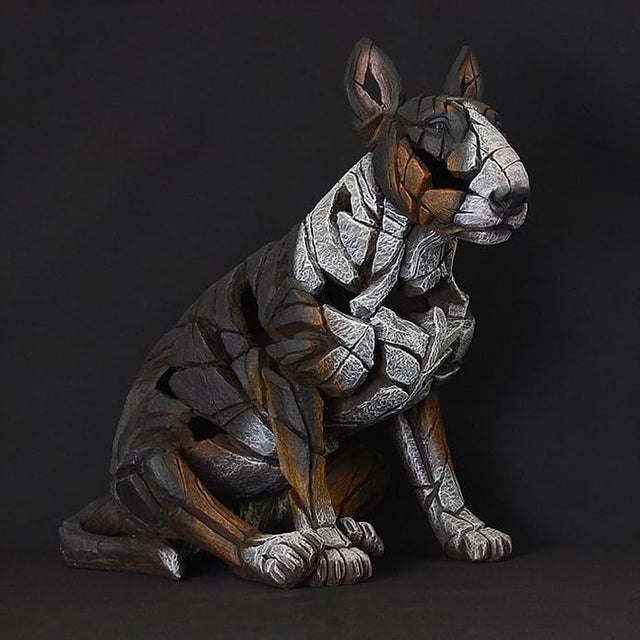 Edge Sculpture - Bull Terrier Sculpture Tri-Colour New