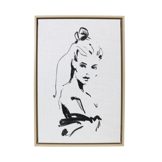 Splosh Full Bloom - Lady Framed Canvas 44 x 65