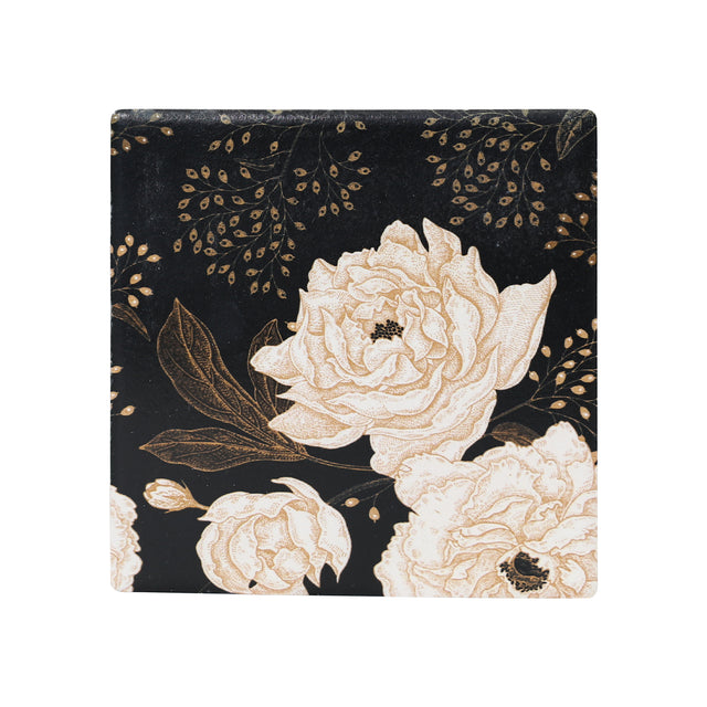 Splosh Full Bloom - Ceramic Coaster Dark Gold
