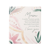 Ceramic mum verse with embossed design, stand and hanging hook
