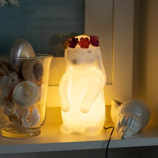 Bunny-shaped blue night light. These newest Night Lights are set to be an incredible decor addition to any little ones room and an amazing gift idea for all occasions - birthdays, christenings, holidays, and just because! 