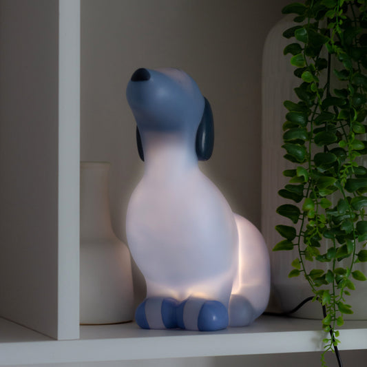 Standing Dog-shaped blue night light. These newest Night Lights are set to be an incredible decor addition to any little ones room and an amazing gift idea for all occasions - birthdays, christenings, holidays, and just because! 