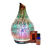 Cello Ultrasonic Diffuser - 3D Infinity & Cinnamon Spice Fragrance Oil Bundle