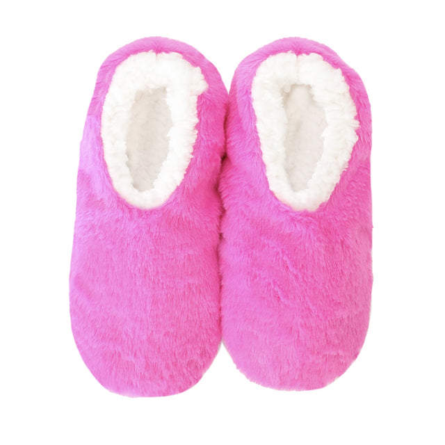 Timeless and elegant, the Hot Pink BrightsÅ¾ are the perfect pair for the woman seeking bold statements and bright colours yet in comfy, plush fabrics.
With styles and sizes to suit every age, snuggle up with the whole family with Sploshs Snugg Ups slippers!



